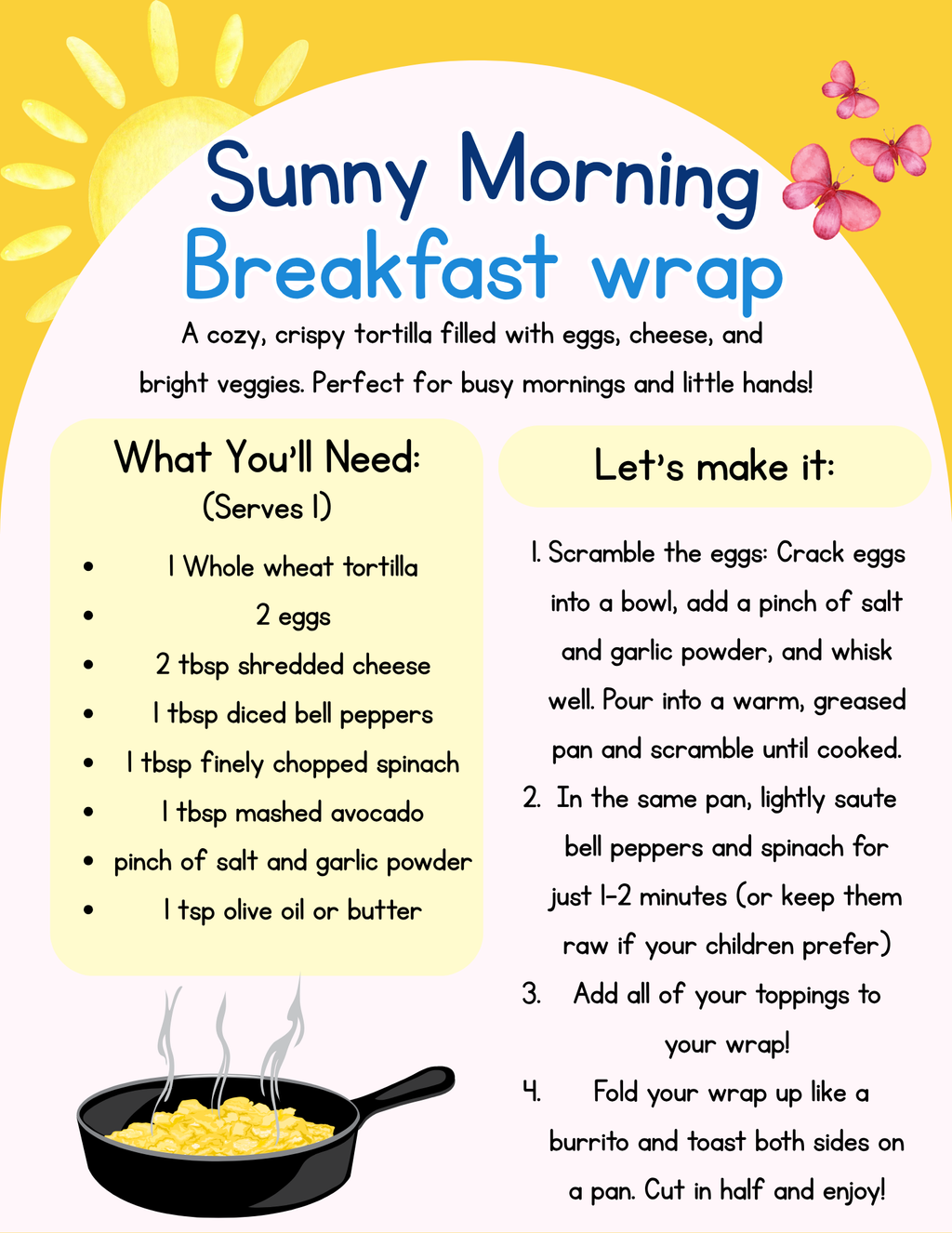 Kids Meal Planner, Snack Ideas & Food Activity Kit (Printable)